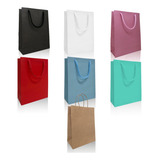 Sacola Papel Bolsa Colorida Extra Pequena 13x18x6 Kit 10 Un